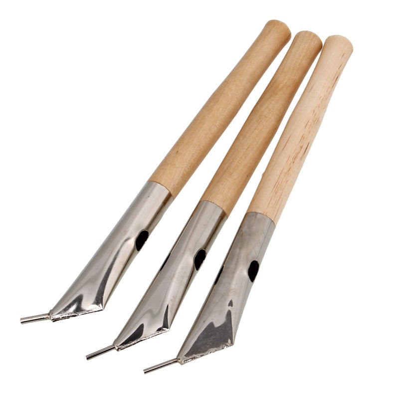 RDEXP Art Clay Pottery Printing Stainless Steel Batik Pens Sculpture Craft Pottery Tool Set of 3 - Image 1